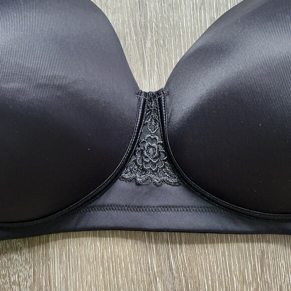 NWT Vanity Fair Beauty Back Smoothing Full Figure Bra Black 44B - Picture 2 of 6